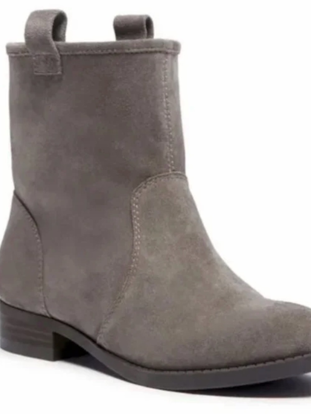 Sole Society Grey Suede Pull-On Ankle Boot
